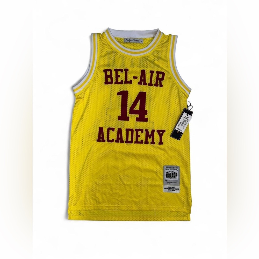 NWT Yellow and red Will Smith Fresh Prince Bel-Air basketball jersey